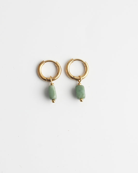 Sara - Pendientes - Piedra natural - Acero inoxidable