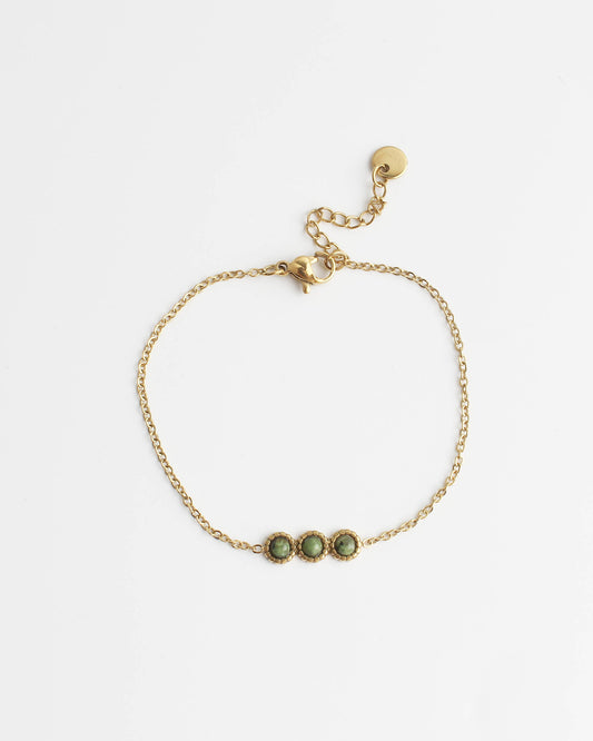 Demi - Bracelet - Pierre naturelle - Acier inoxydable
