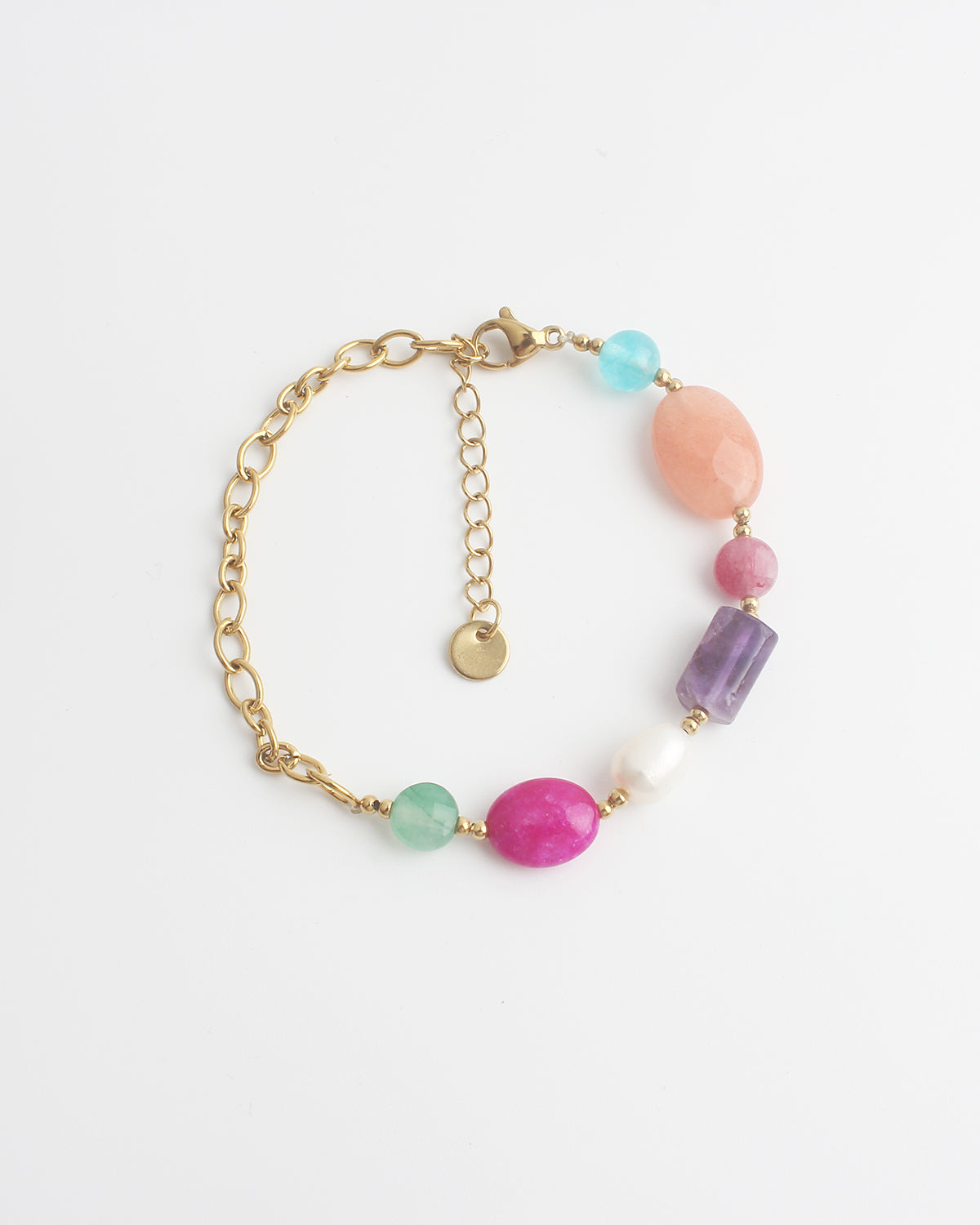 Elodie - Pulsera - Piedra natural - Acero inoxidable