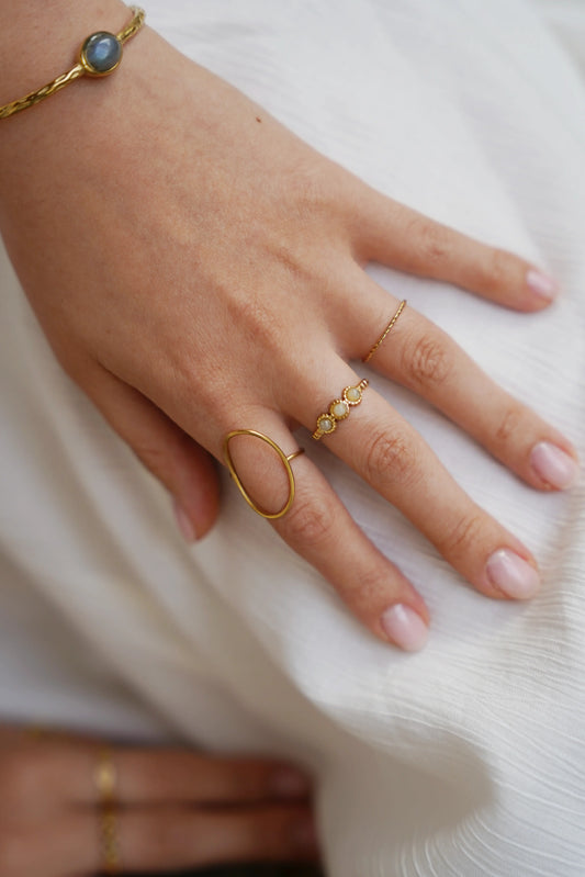 Basic Twist - Anneau - Acier inoxydable - Ajustable