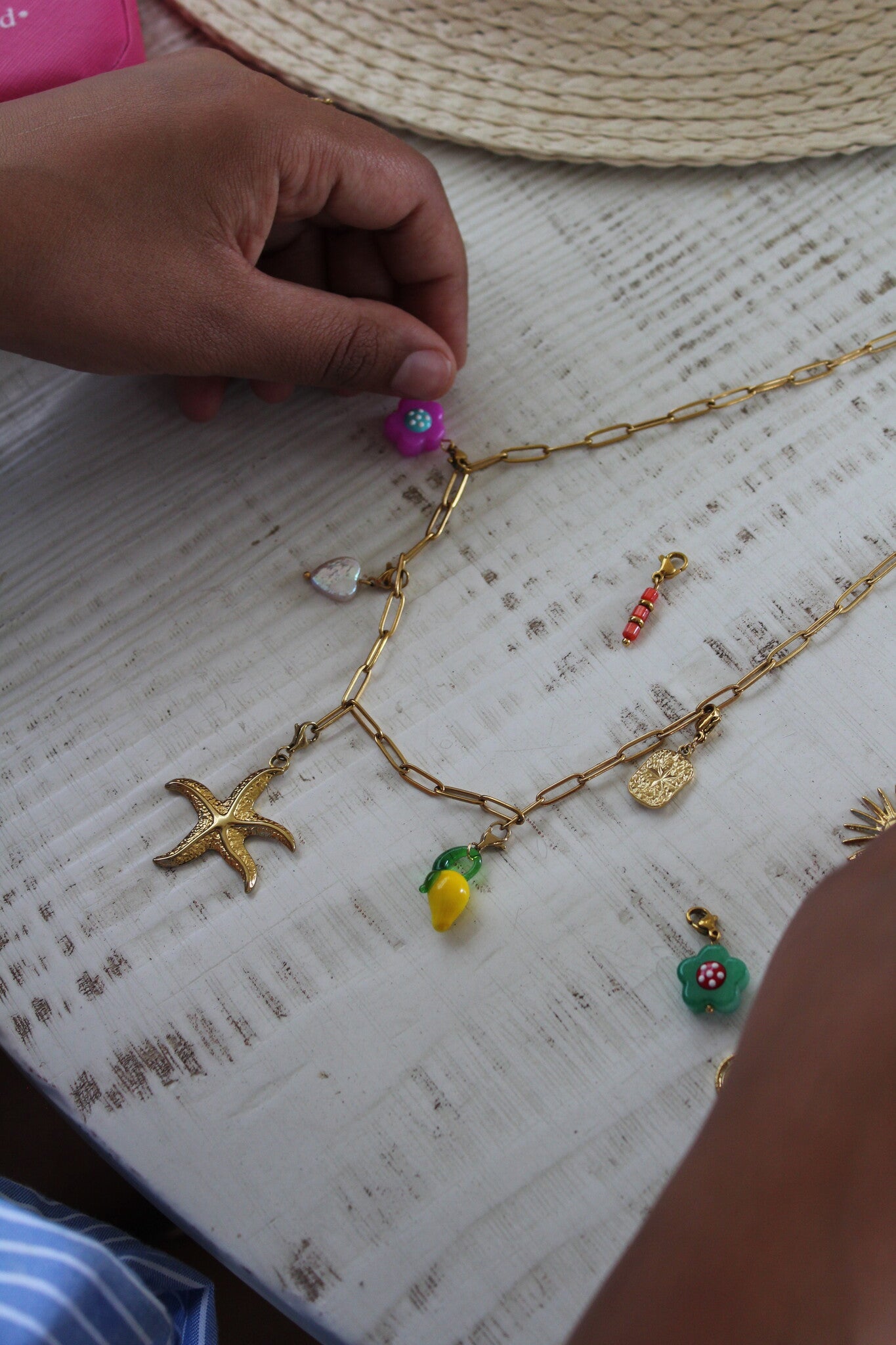 Fleur de coquillage - Charm - Design Your Own - Acier inoxydable
