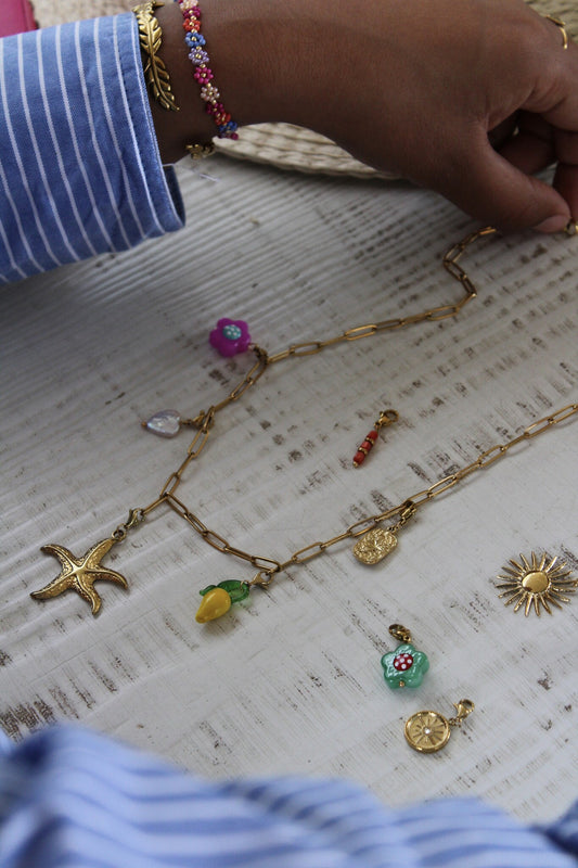 Fleur - Charm - Design Your Own - Acier inoxydable