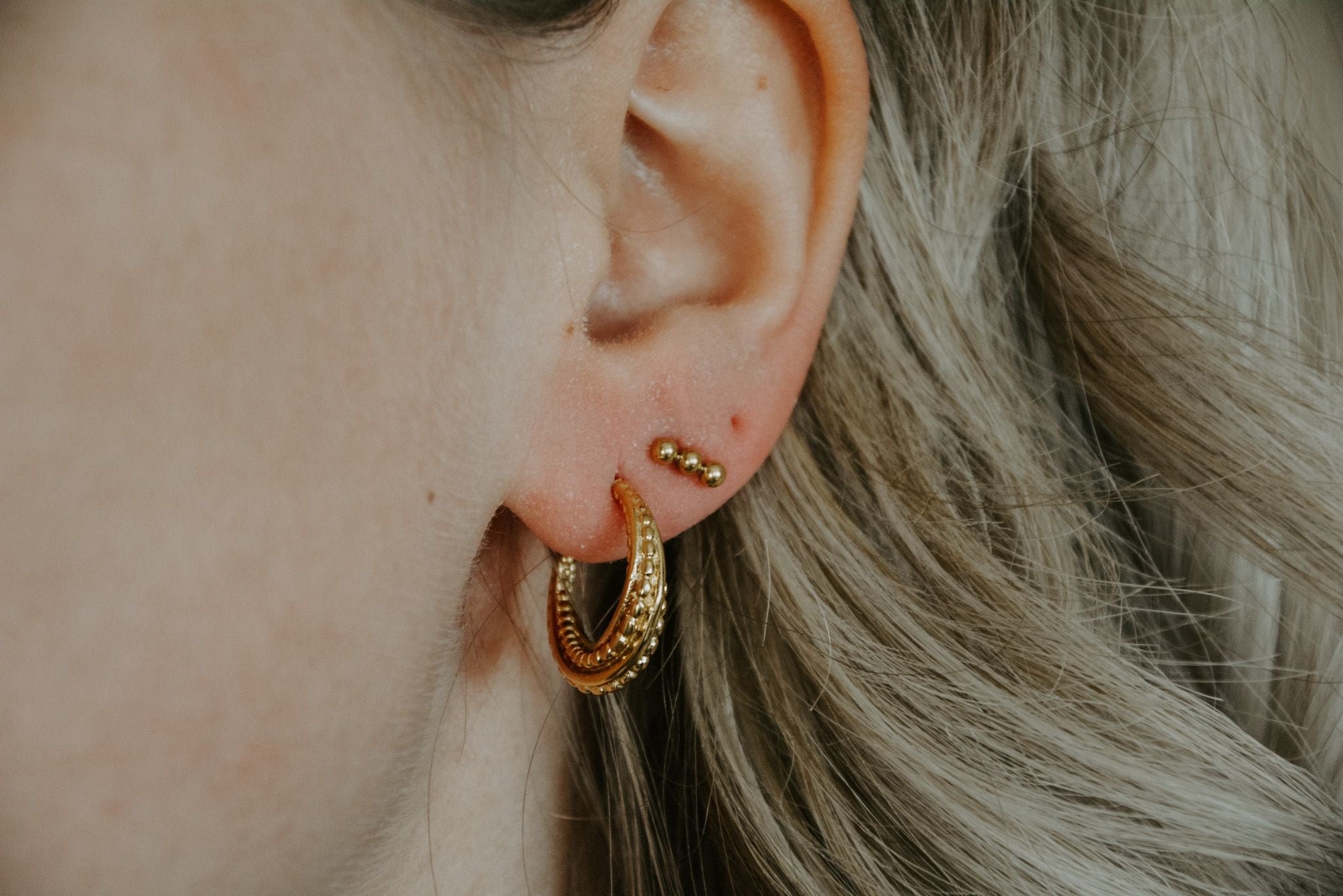 3 Dots - Studs - Earrings - Stainless Steel