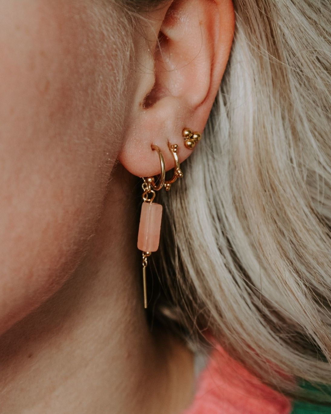 Yaya - Oorbellen - Natuursteen - Stainless Steel