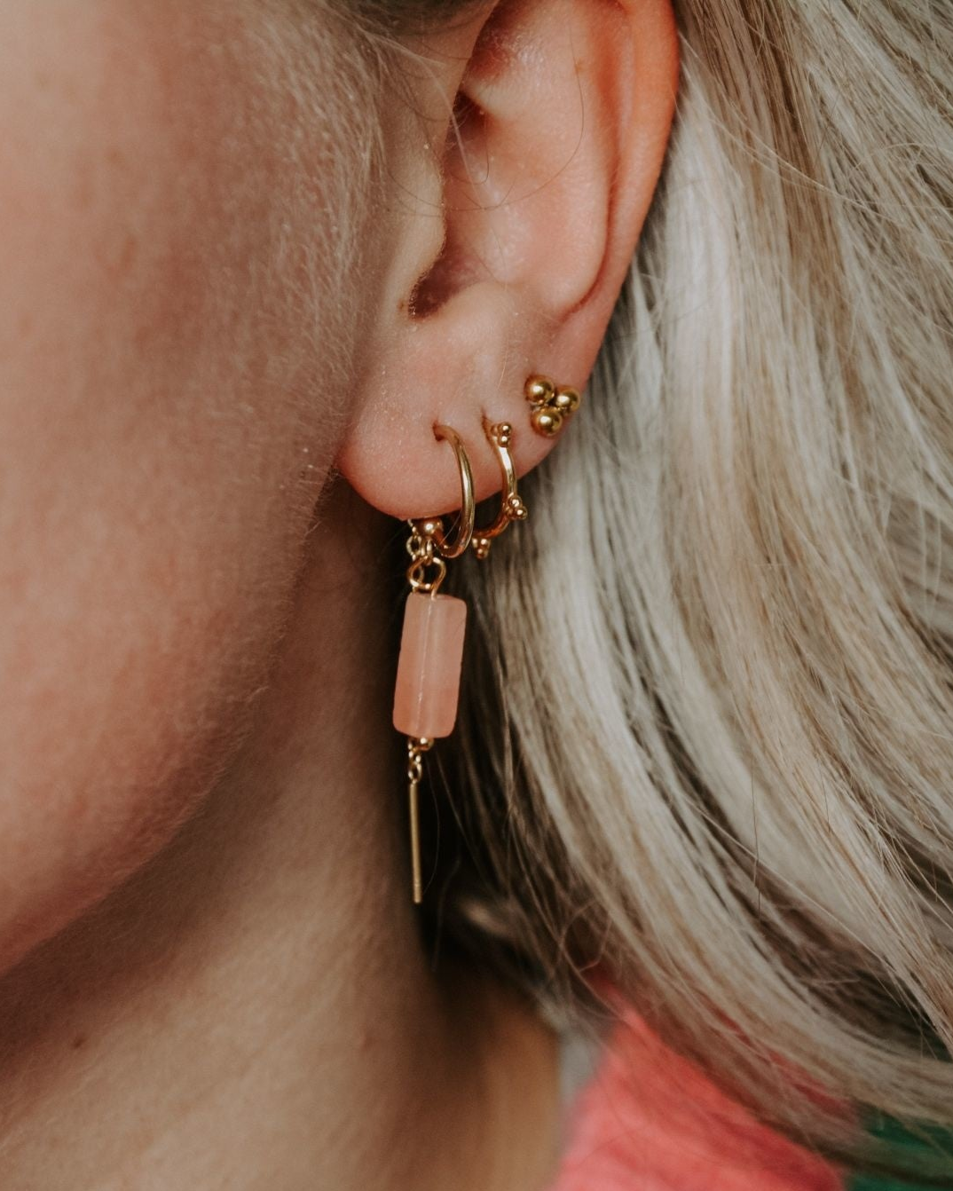 Yaya - Oorbellen - Natuursteen - Stainless Steel