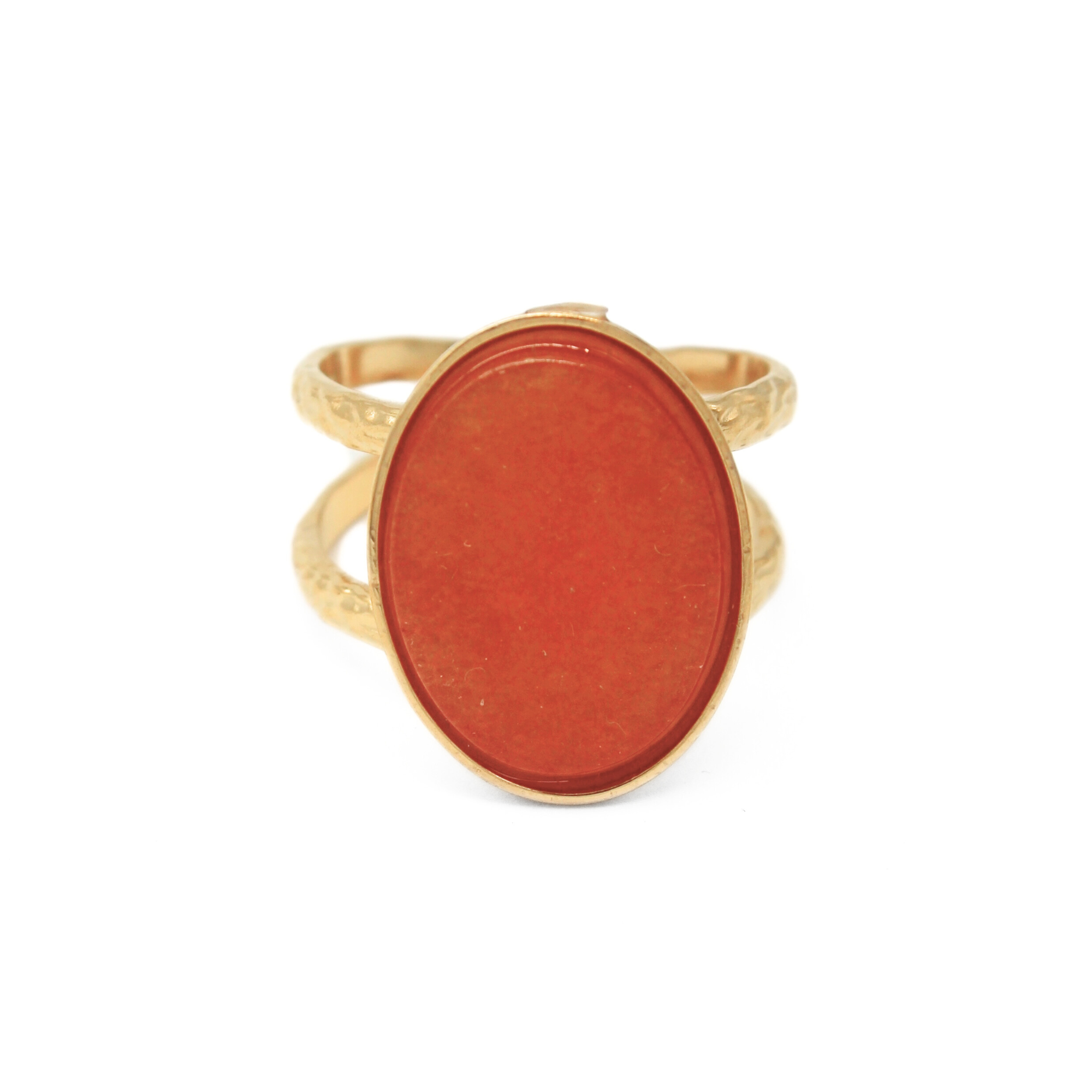 Layla - Ring - Stainless Steel - Verstelbaar - Natuursteen