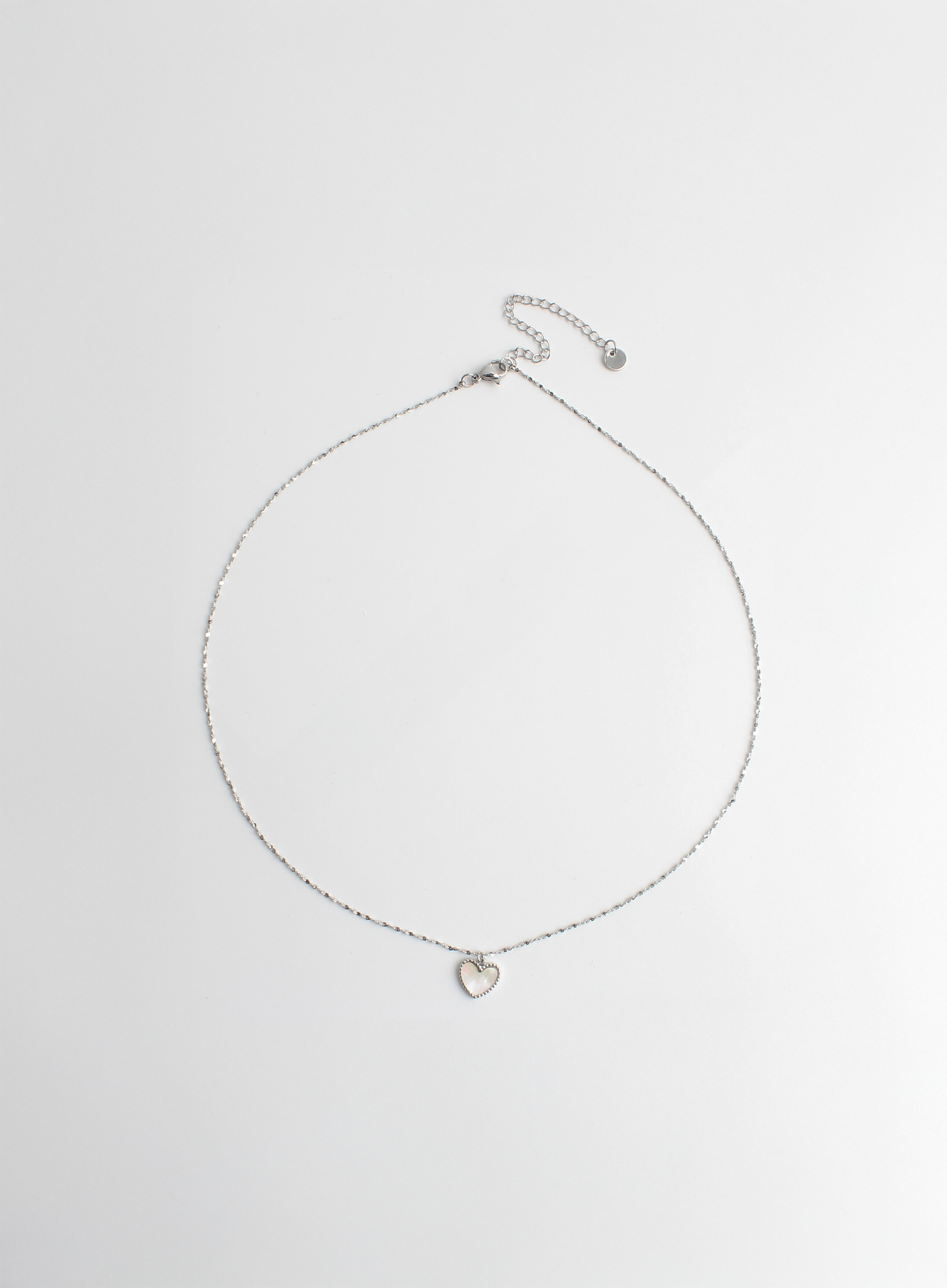 Small Shell Heart  - Collar - Acero inoxidable