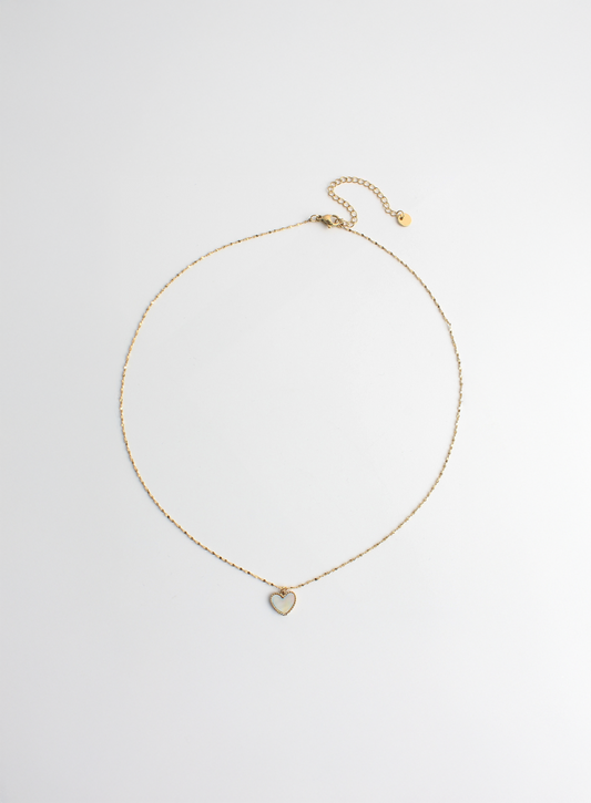 Small Shell Heart - Collier - Acier inoxydable