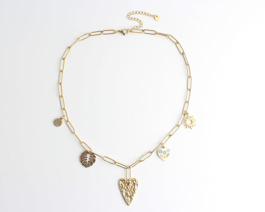 Summer Hearts - Ketting - Stainless Steel