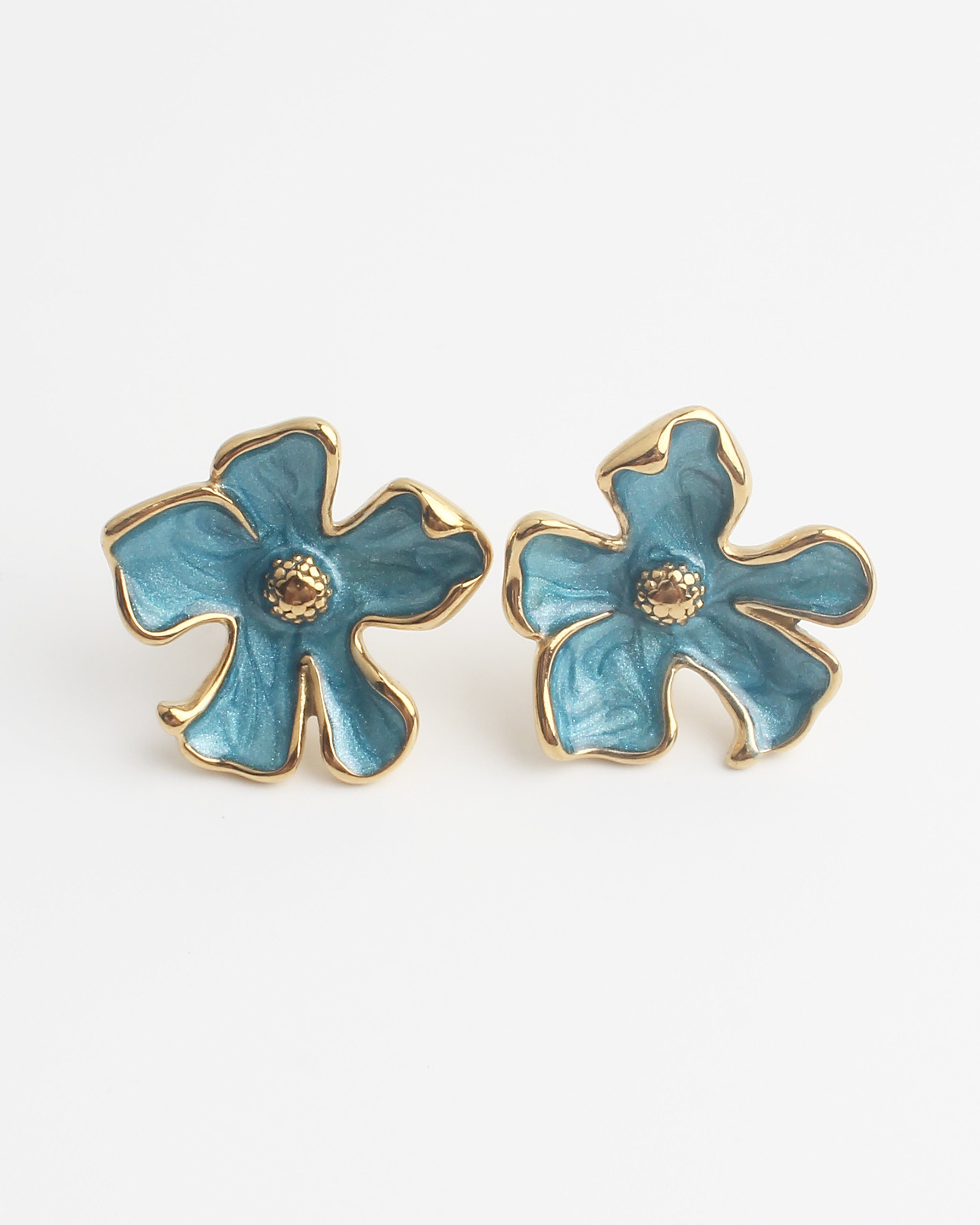 Love Flower - Pendientes - Studs - Acero inoxidable