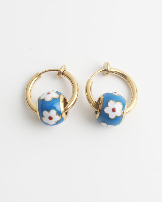Petite fleur - Boucles d'oreilles - Clips - Acier inoxydable