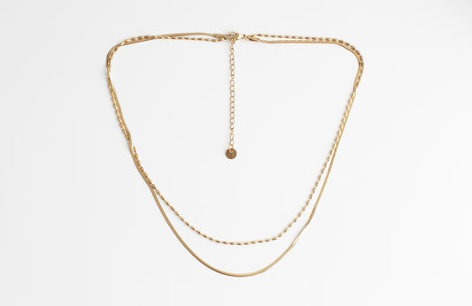 Minimalista - Collar - 2 capas - Acero inoxidable