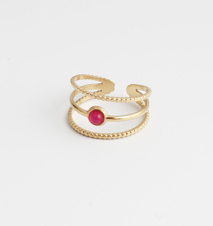 Aarya - Bague - Acier inoxydable - Ajustable