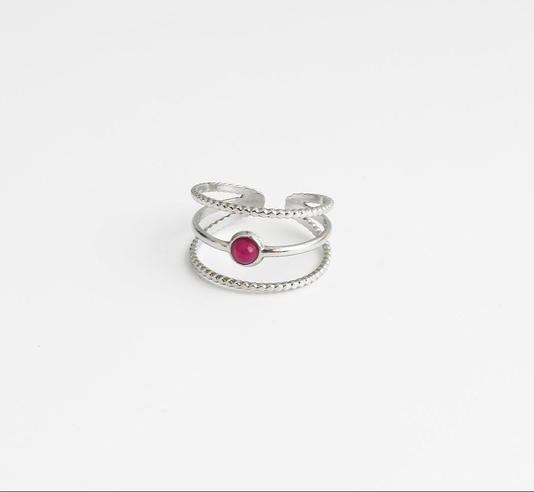 Aarya - Bague - Acier inoxydable - Ajustable
