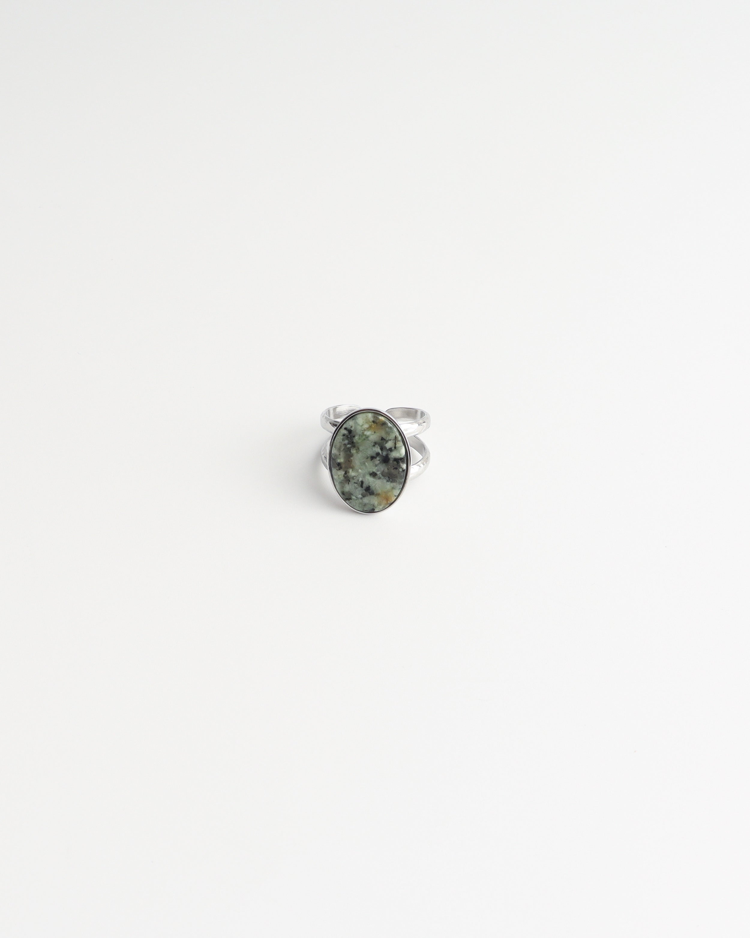 Layla - Ring - Natuursteen - Stainless Steel - Verstelbaar