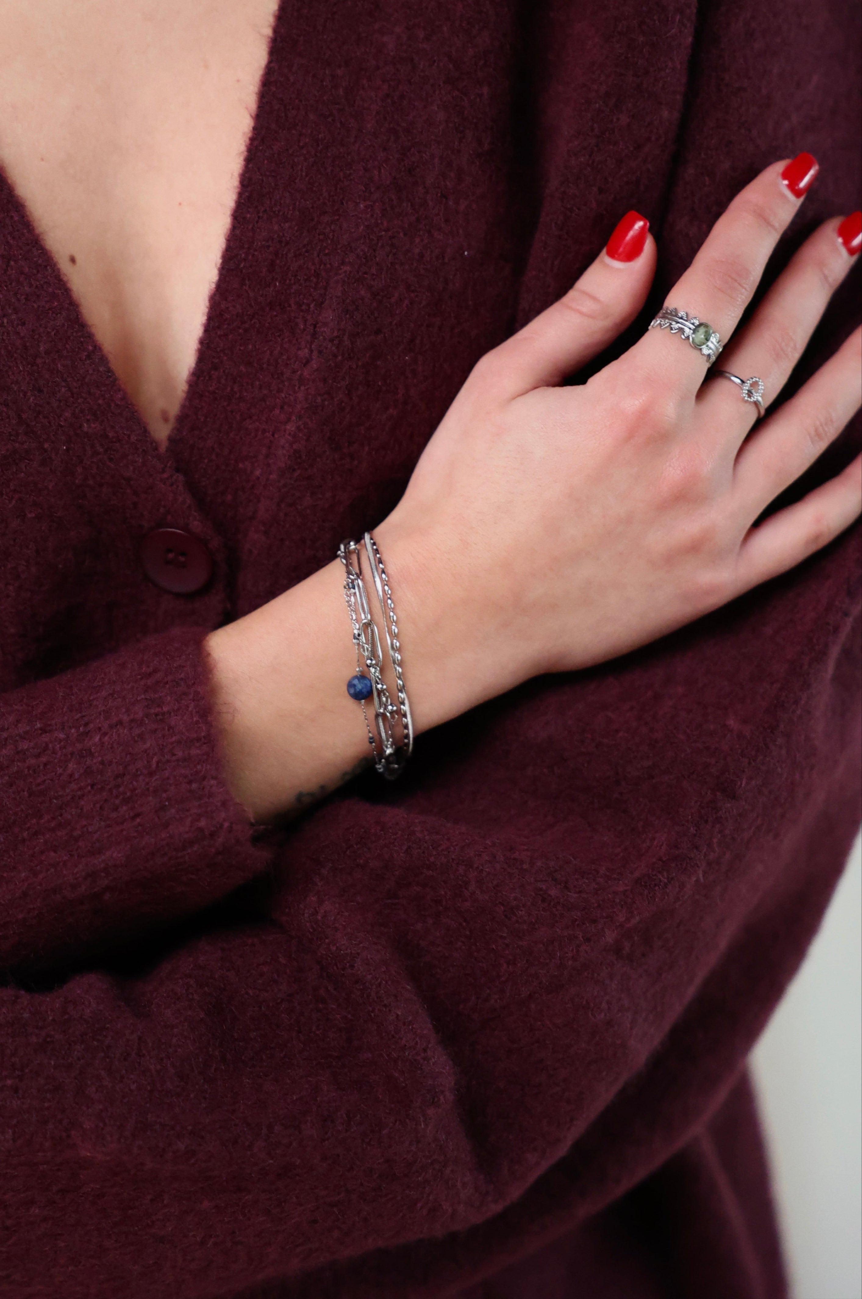 Eloise - Pulsera - 4 capas - Acero inoxidable