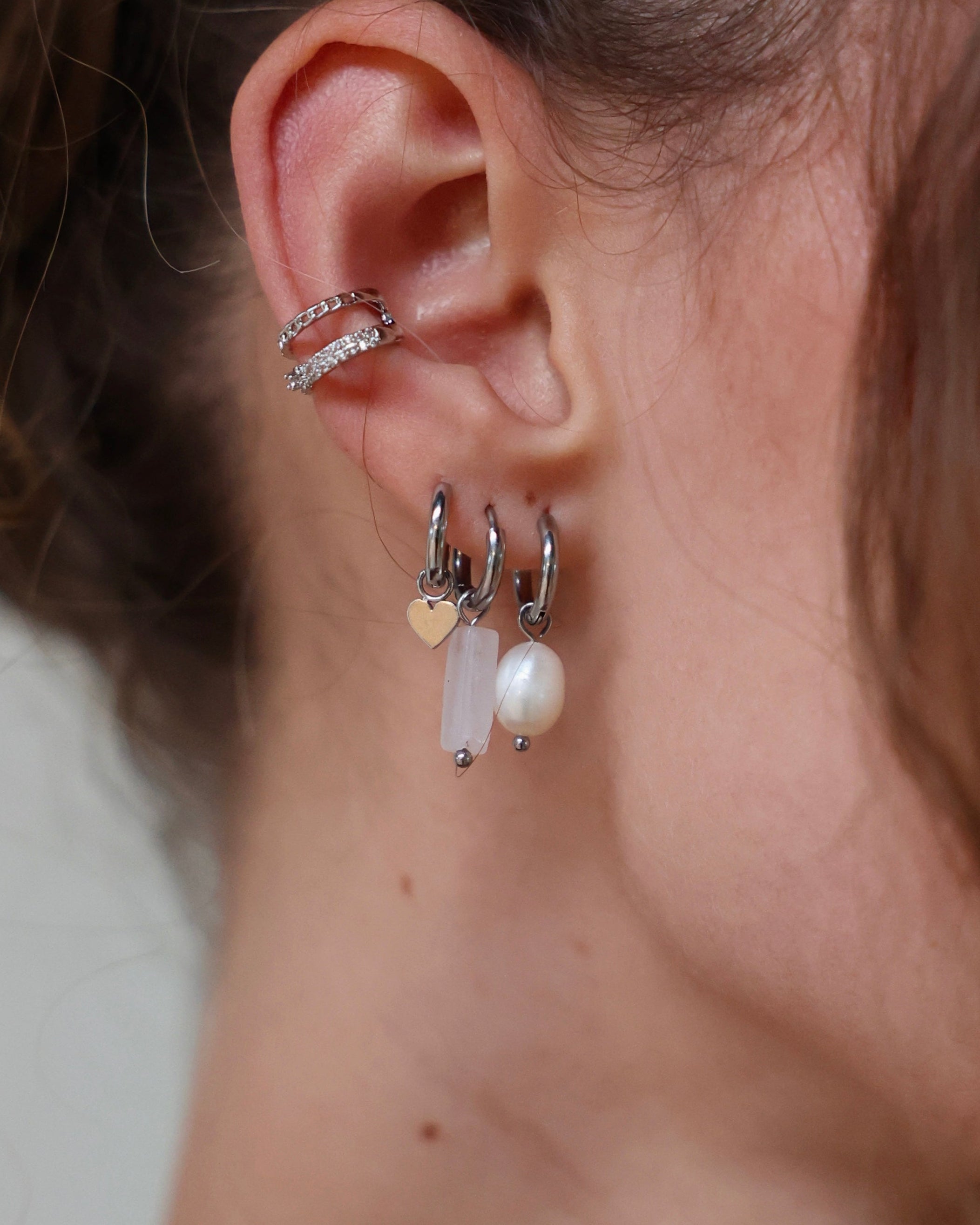 Dora - Oorbellen - Natuursteen - Stainless Steel