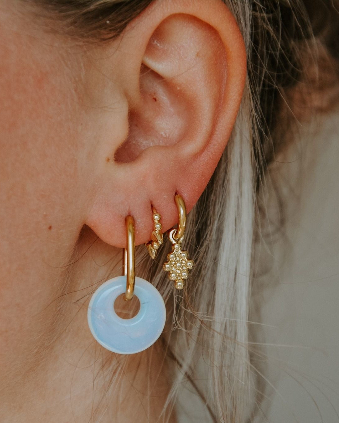 Tirza - Oorbellen - Natuursteen - Stainless Steel