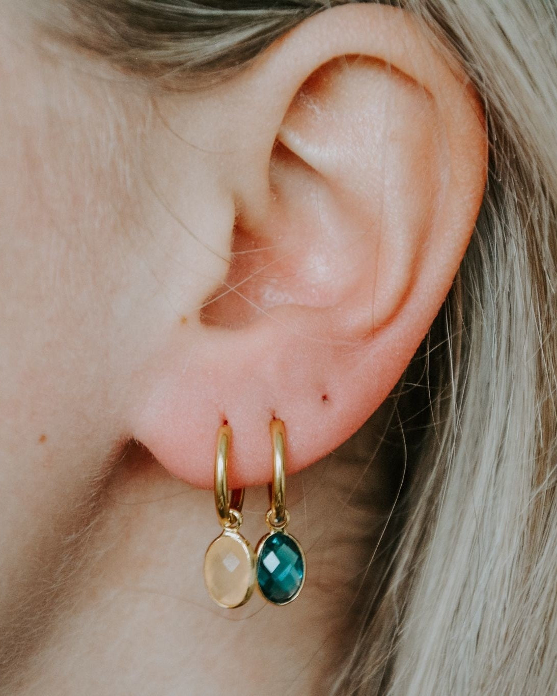 Oval Dana - Ohrringe - Edelstahl