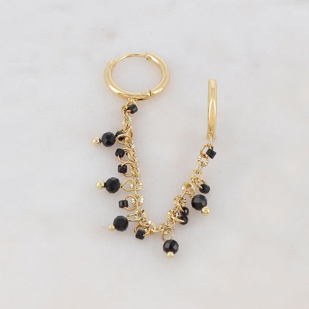 Kari - Boucle d'oreille double - Acier inoxydable