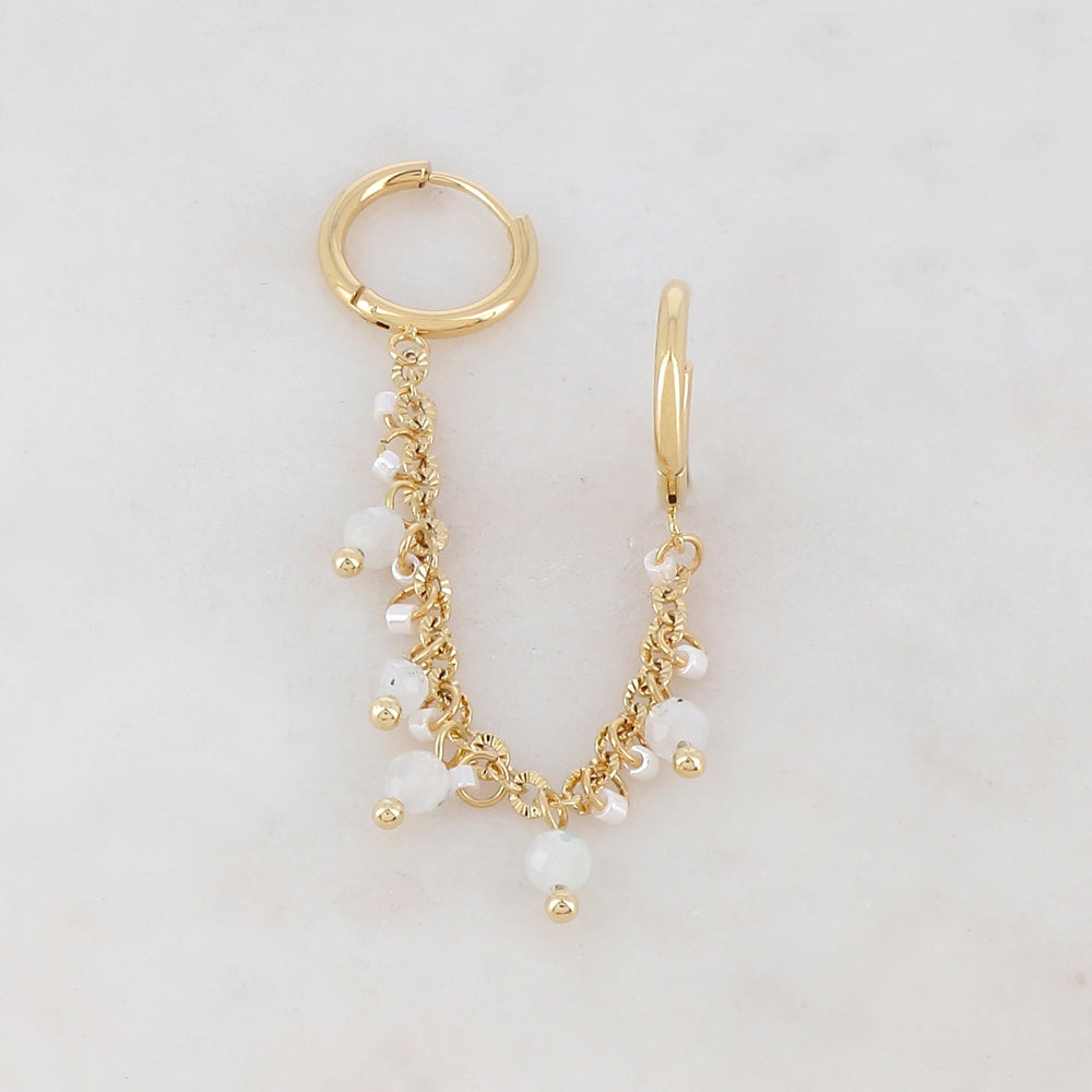 Kari - Boucle d'oreille double - Acier inoxydable