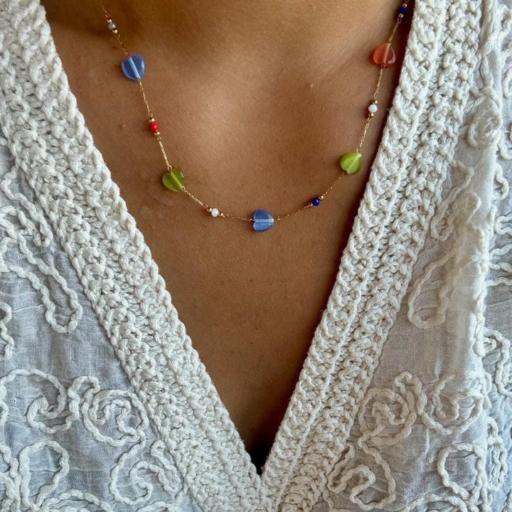 Liora - Collier - Pierre naturelle - Acier inoxydable