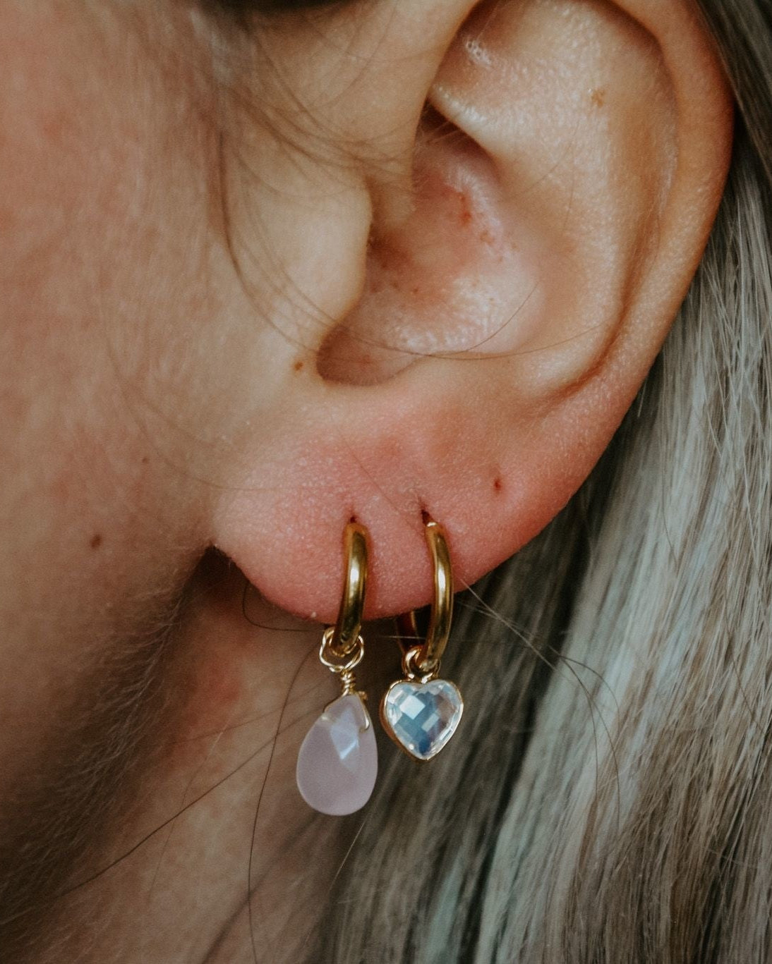 Tiny Heart - Pendientes - Acero inoxidable