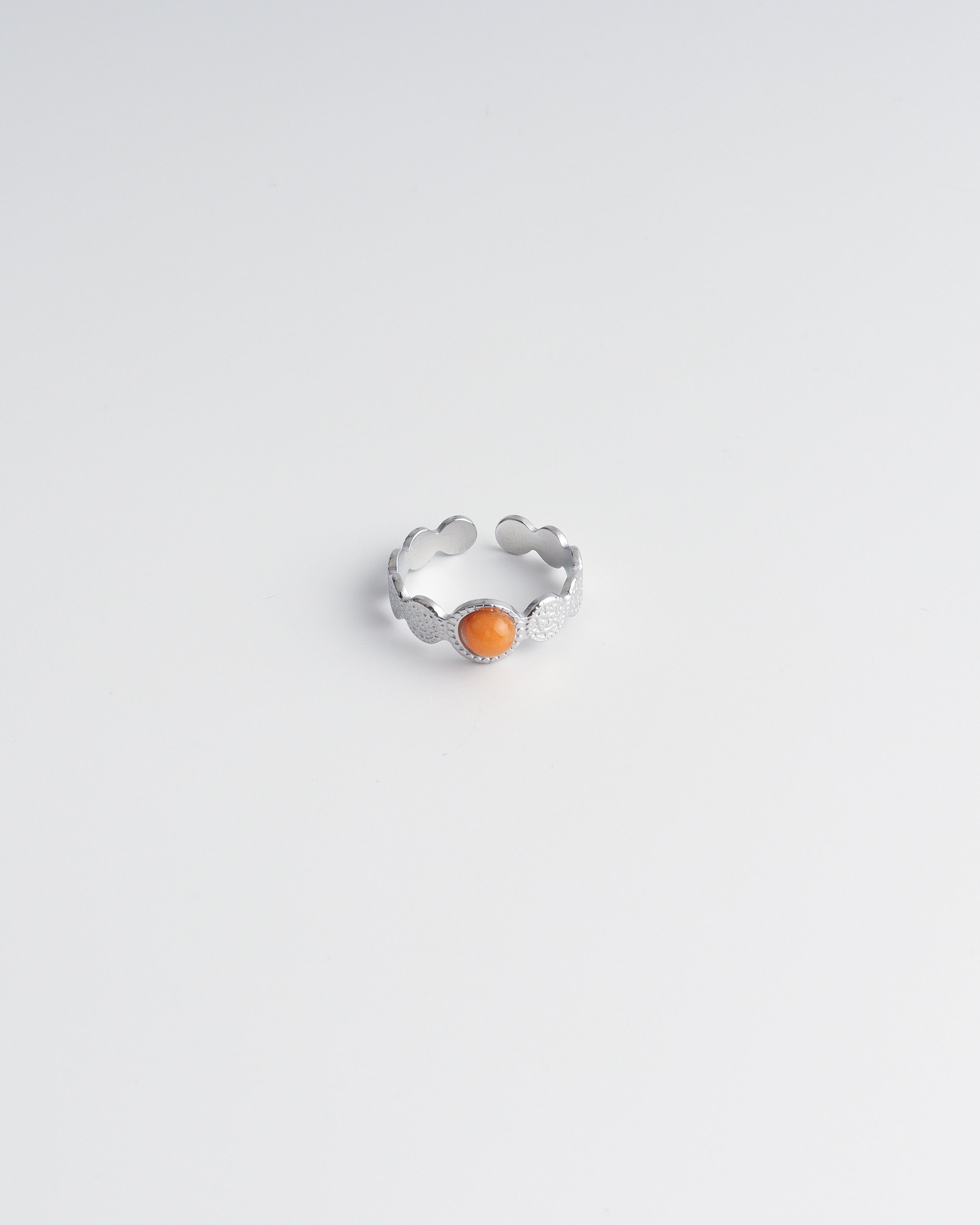 Noé - Bague - Pierre naturelle - Acier inoxydable - Ajustable