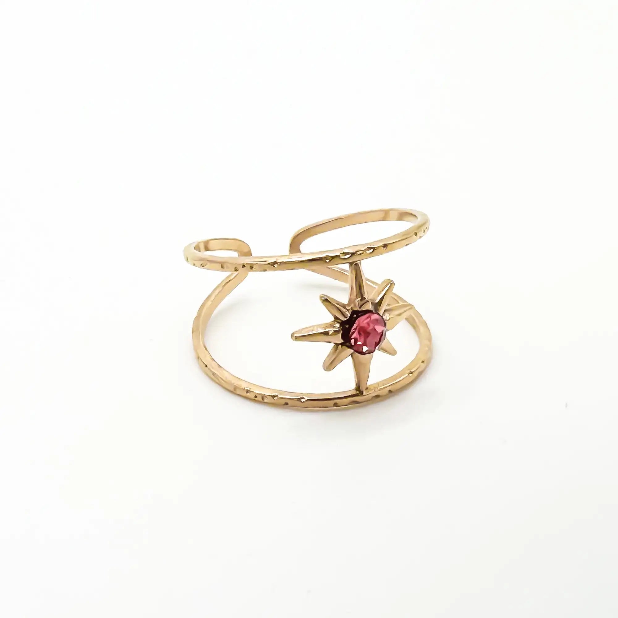 Starred - Ring - Stainless Steel - Verstelbaar