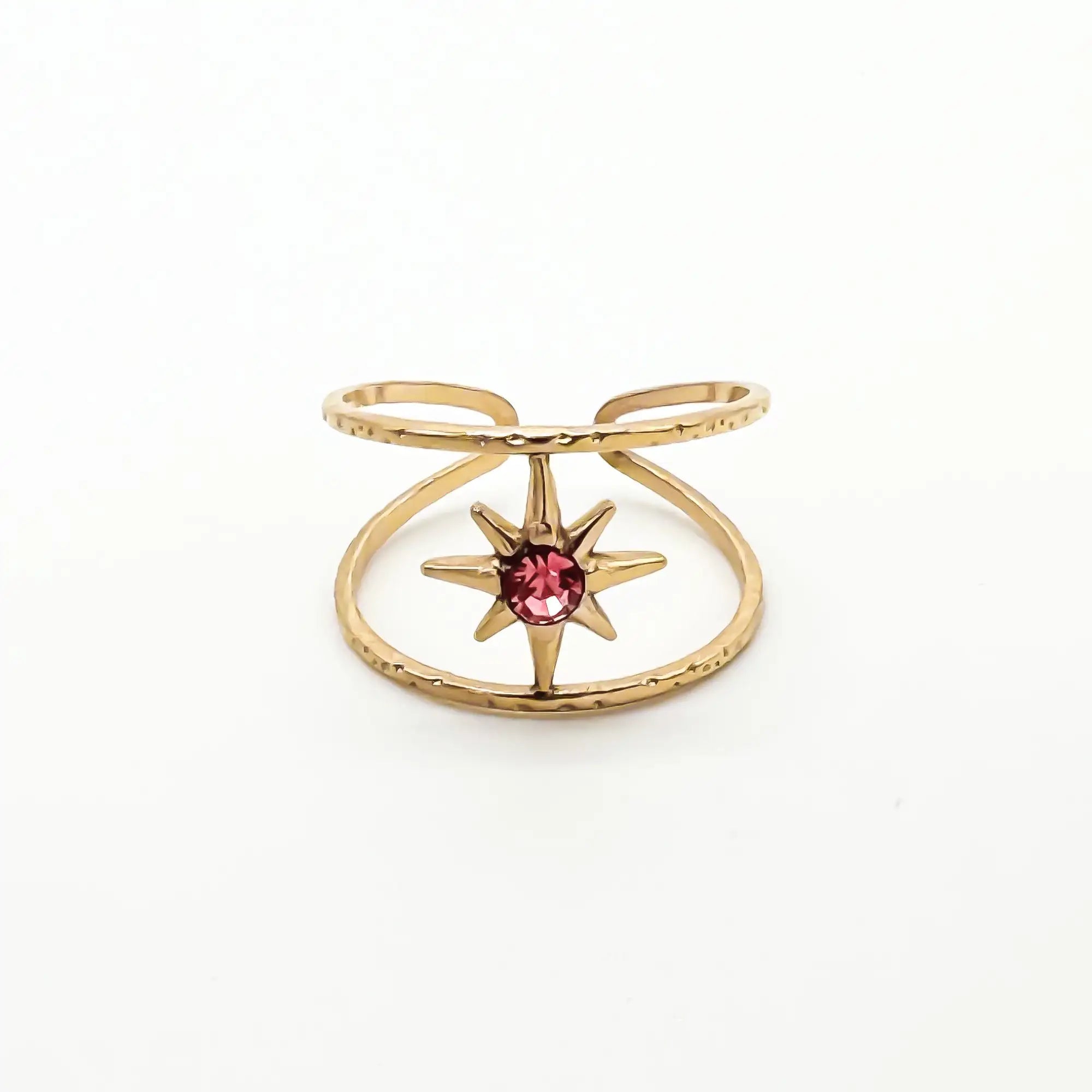 Starred - Ring - Stainless Steel - Verstelbaar