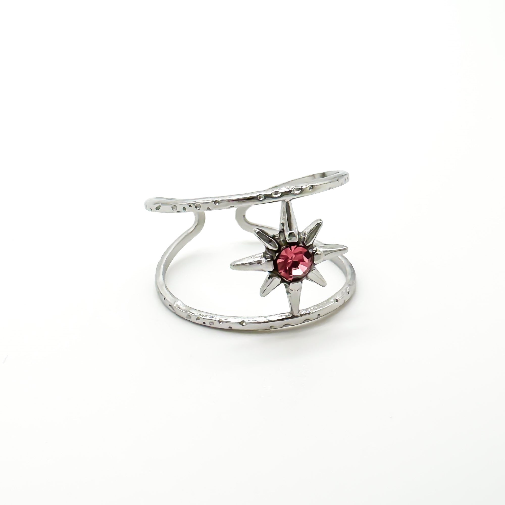 Starred - Ring - Stainless Steel - Verstelbaar