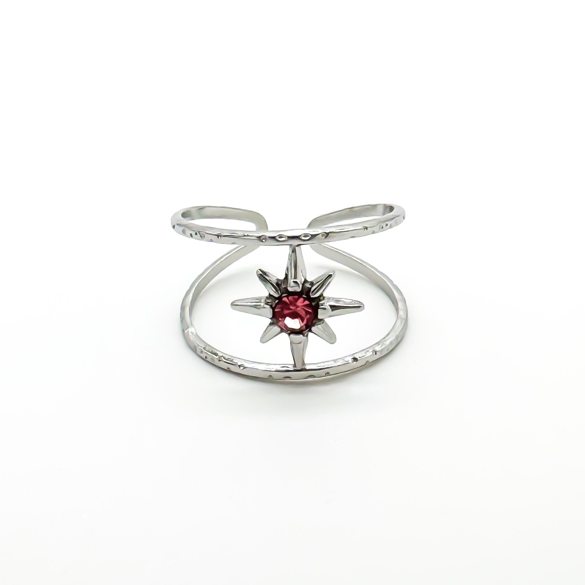 Starred - Ring - Stainless Steel - Verstelbaar