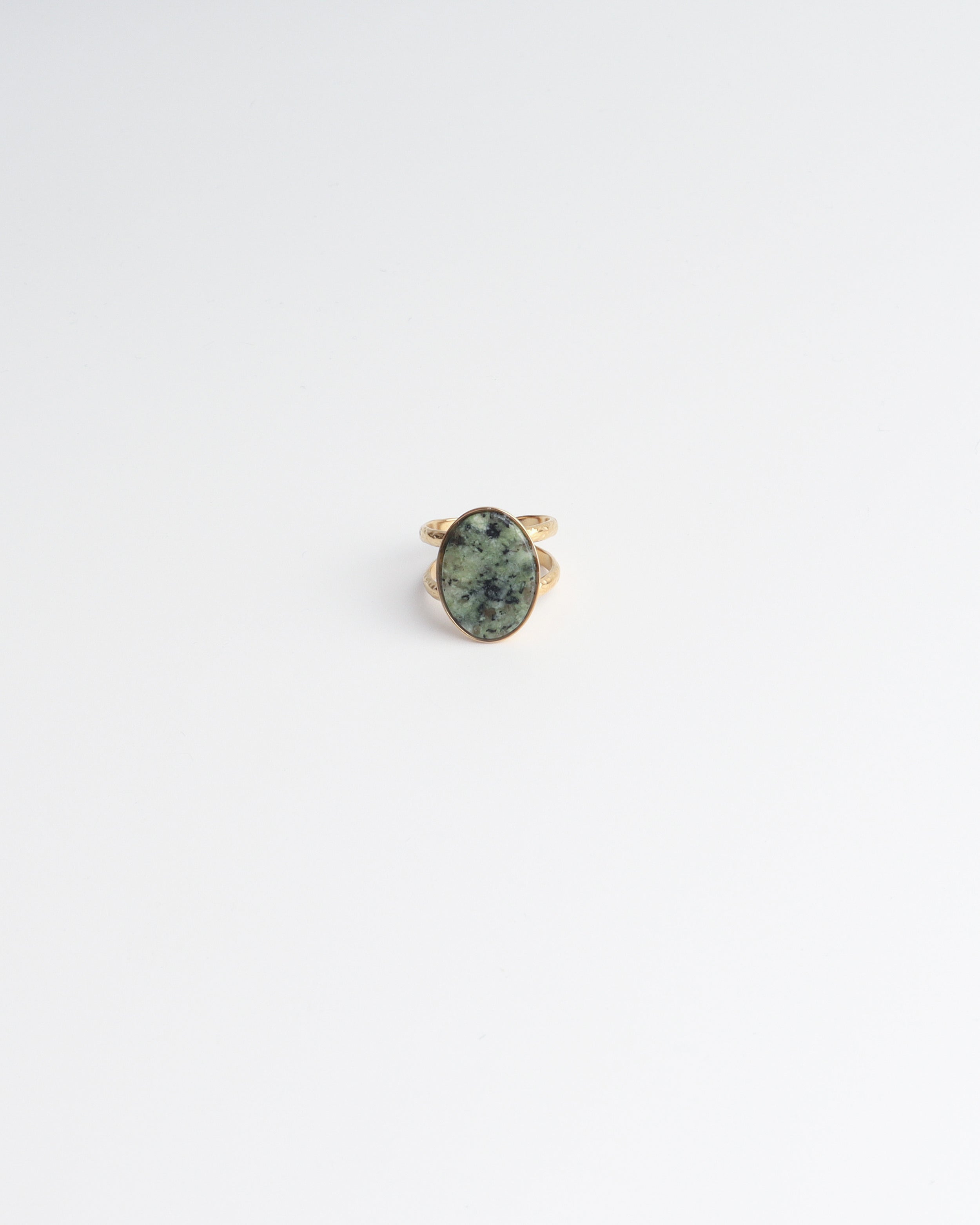 Layla - Ring - Edelstahl - Verstellbar - Naturstein