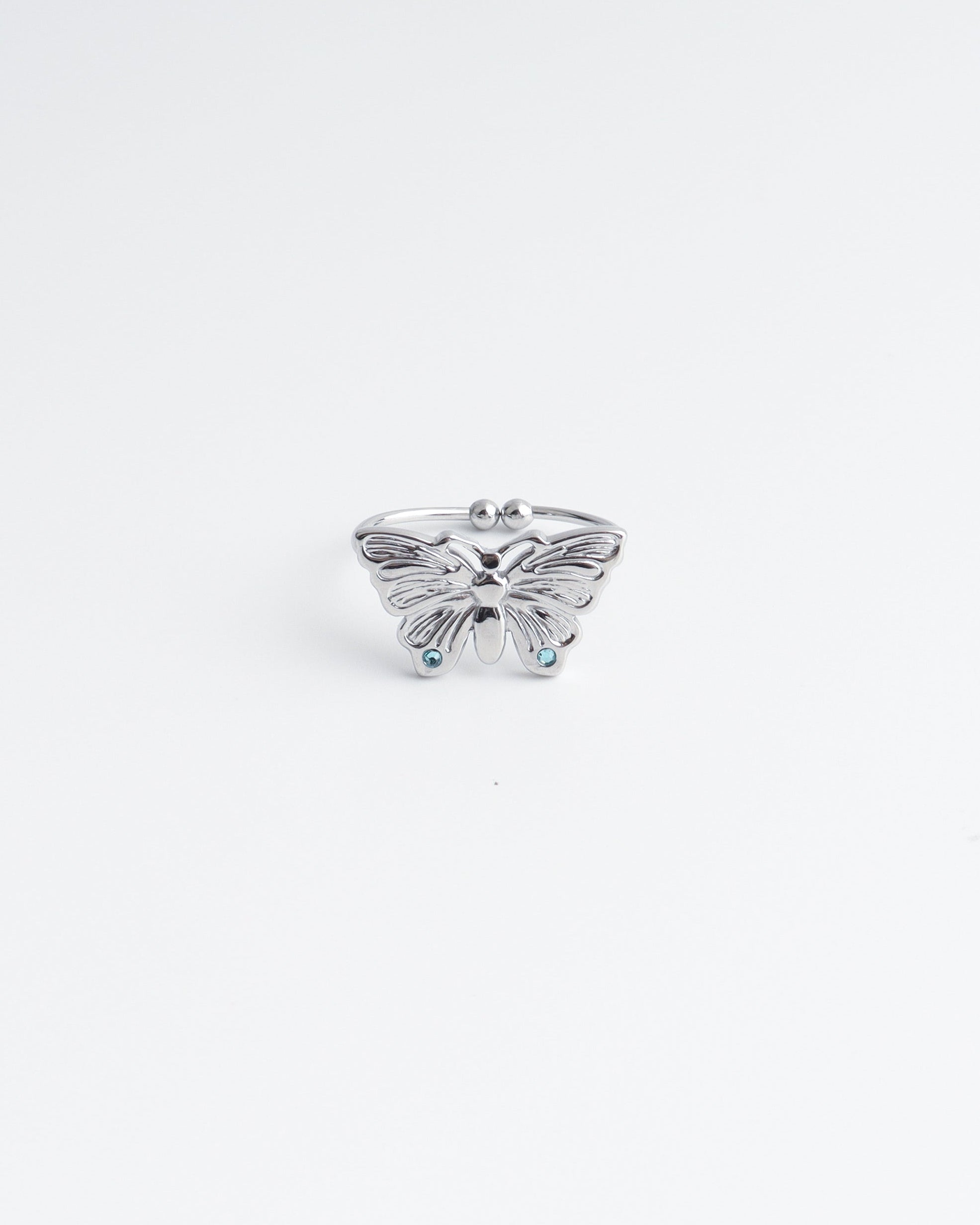 Butterfly - Ring - Edelstahl - Verstellbar