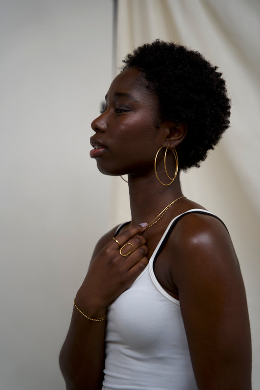 Basic hoops - Boucles d'oreilles - Acier inoxydable