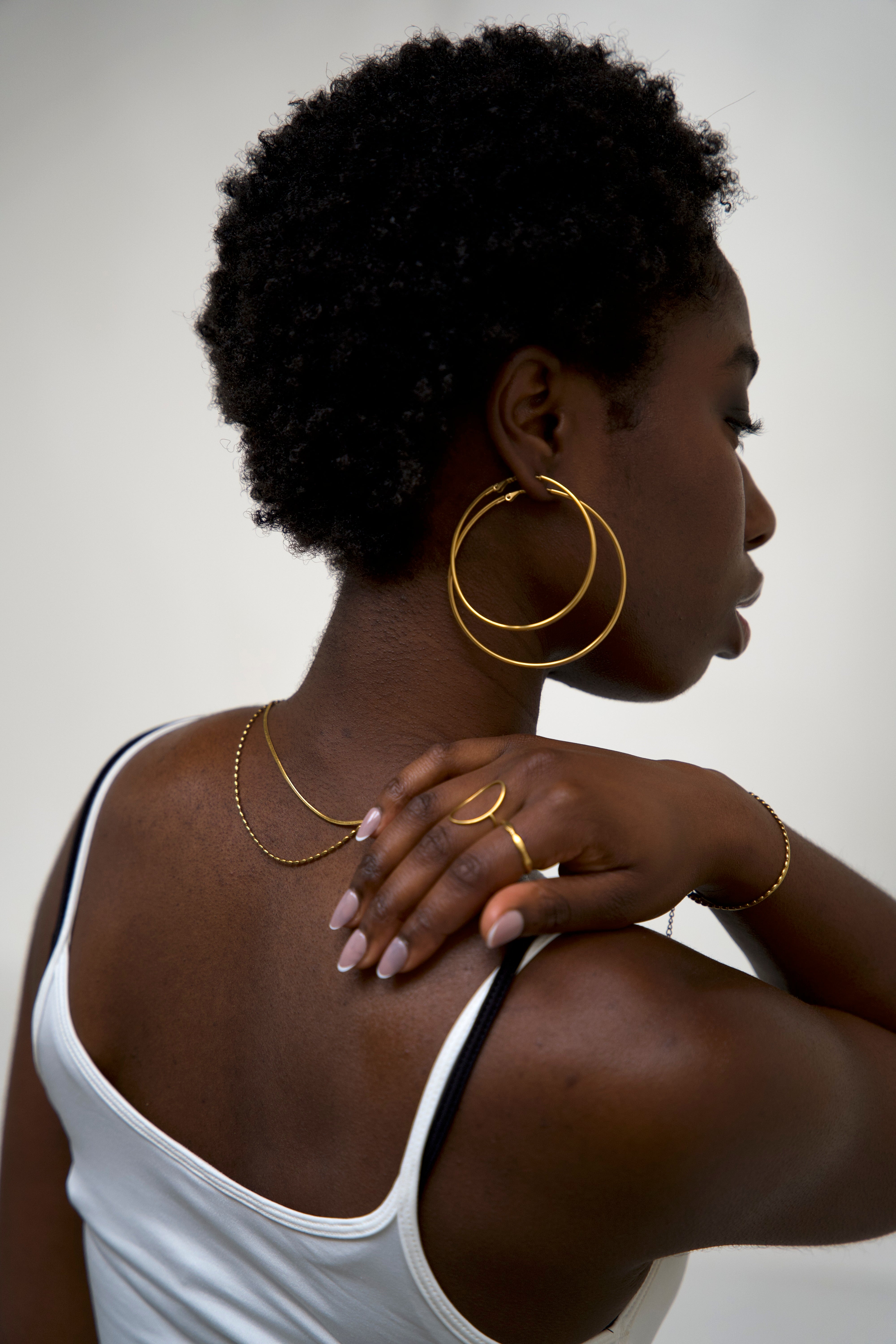 Basic hoops - Boucles d'oreilles - Acier inoxydable