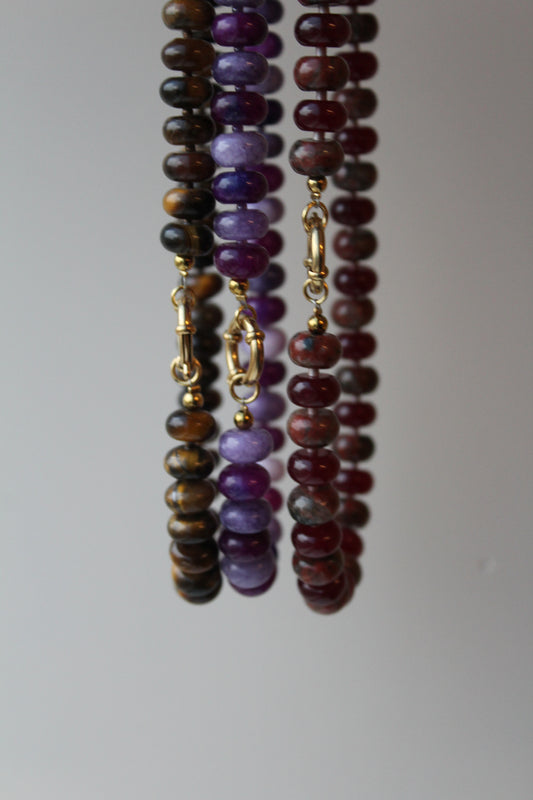 Clarisa - Halskette - Naturstein - Edelstahl