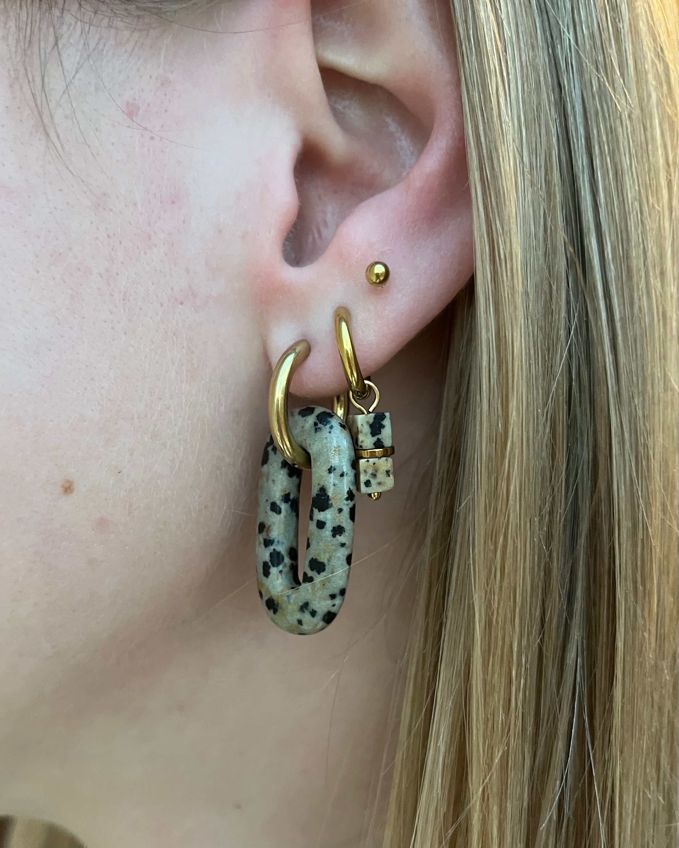 Sierra - Oorbellen - Natuursteen - Stainless Steel