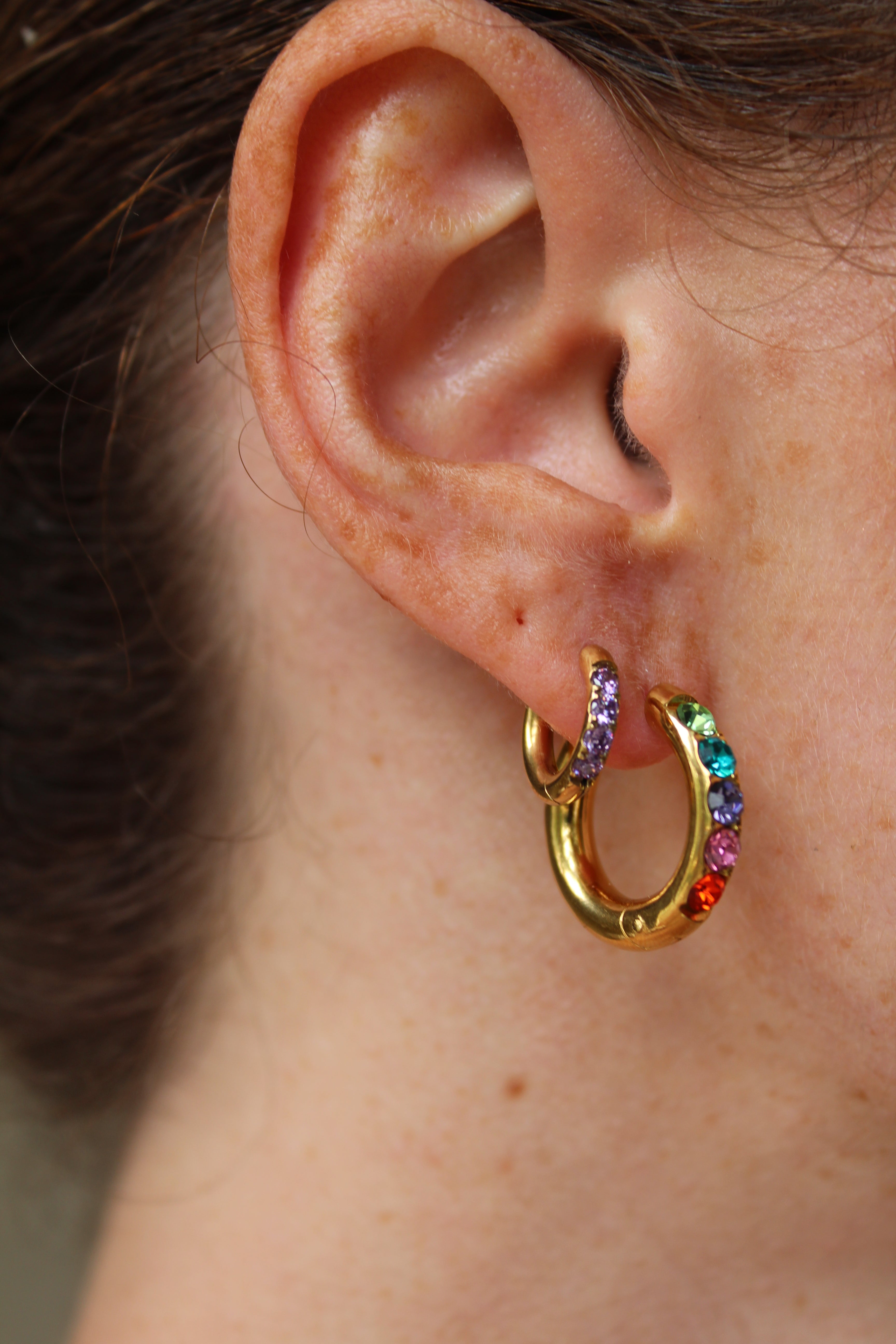 Strass stone - Pendientes - Acero inoxidable