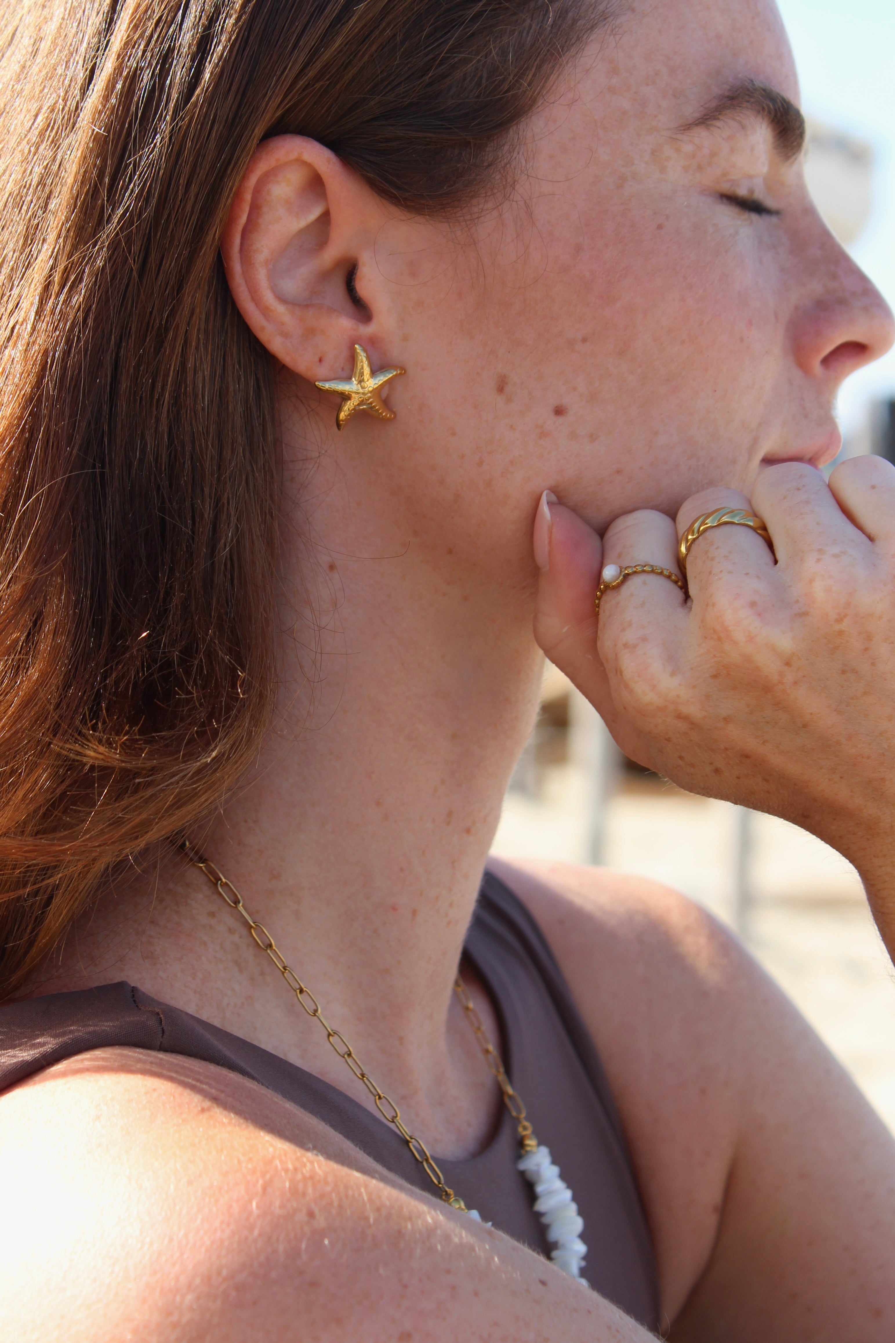 Starfish - Studs - Oorbellen - Stainless Steel