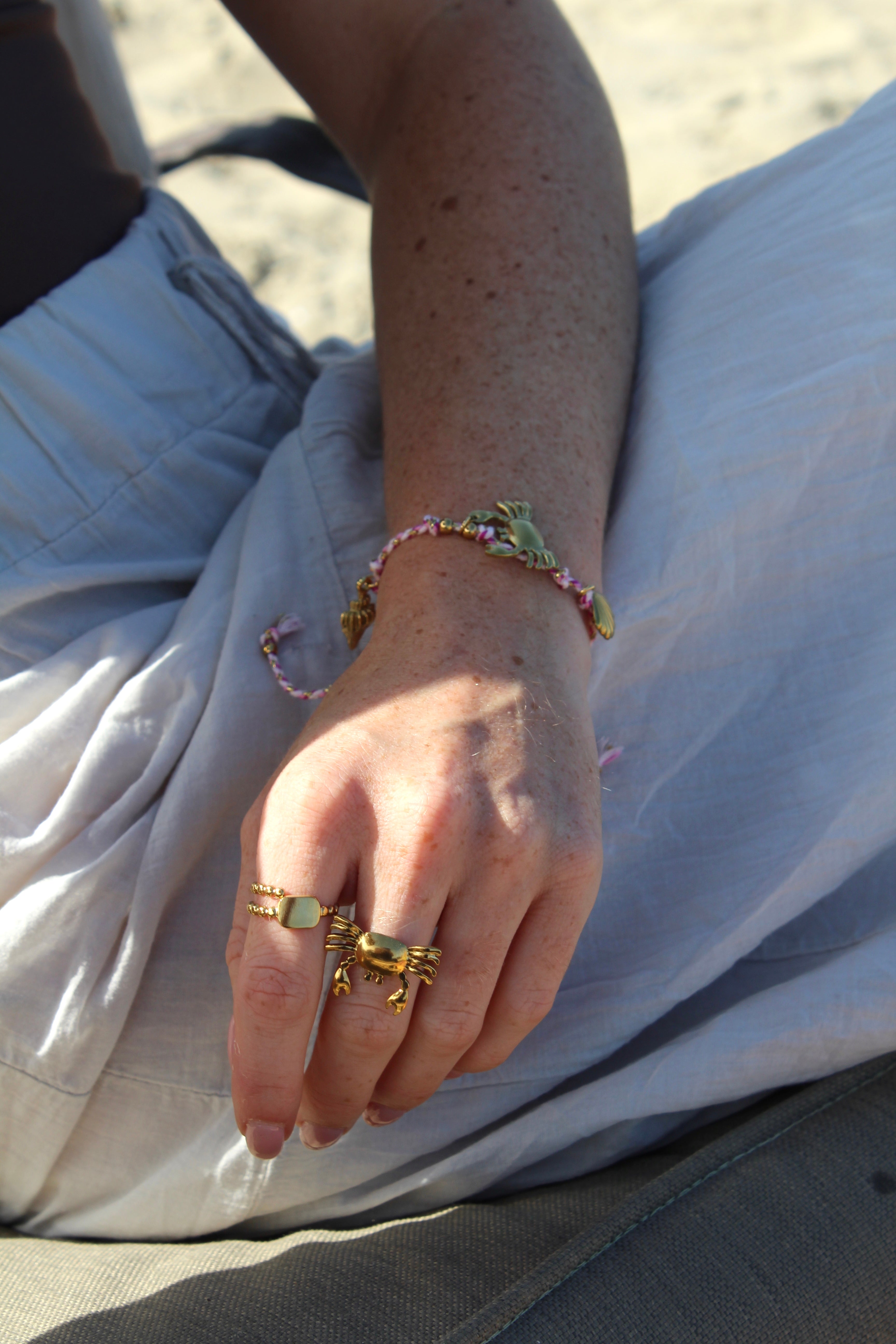 Cangrejo - Anillo - Acero inoxidable - Ajustable