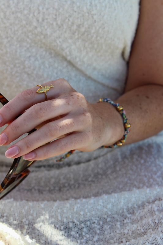 Pez - Anillo - Acero inoxidable - Ajustable