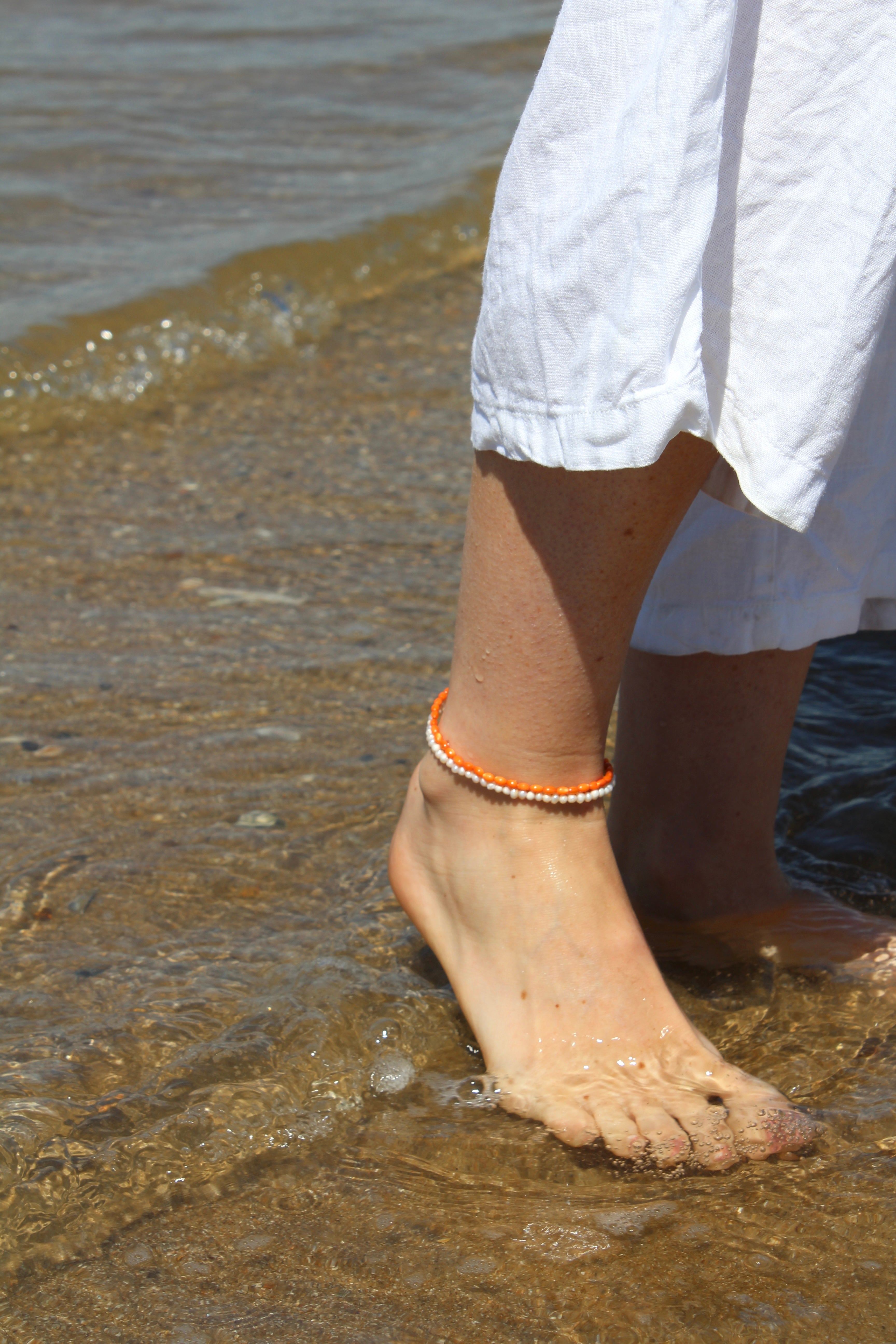 Real Shell - Ankle Bracelet - Stainless Steel