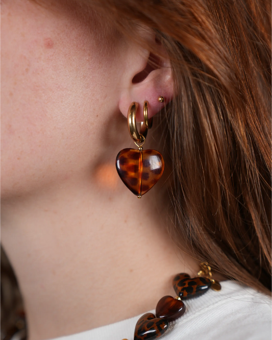 Ambre - Boucles d'oreilles - Acier inoxydable