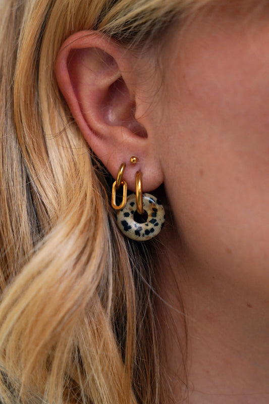 Femme - Earrings - Natural Stone - Stainless Steel