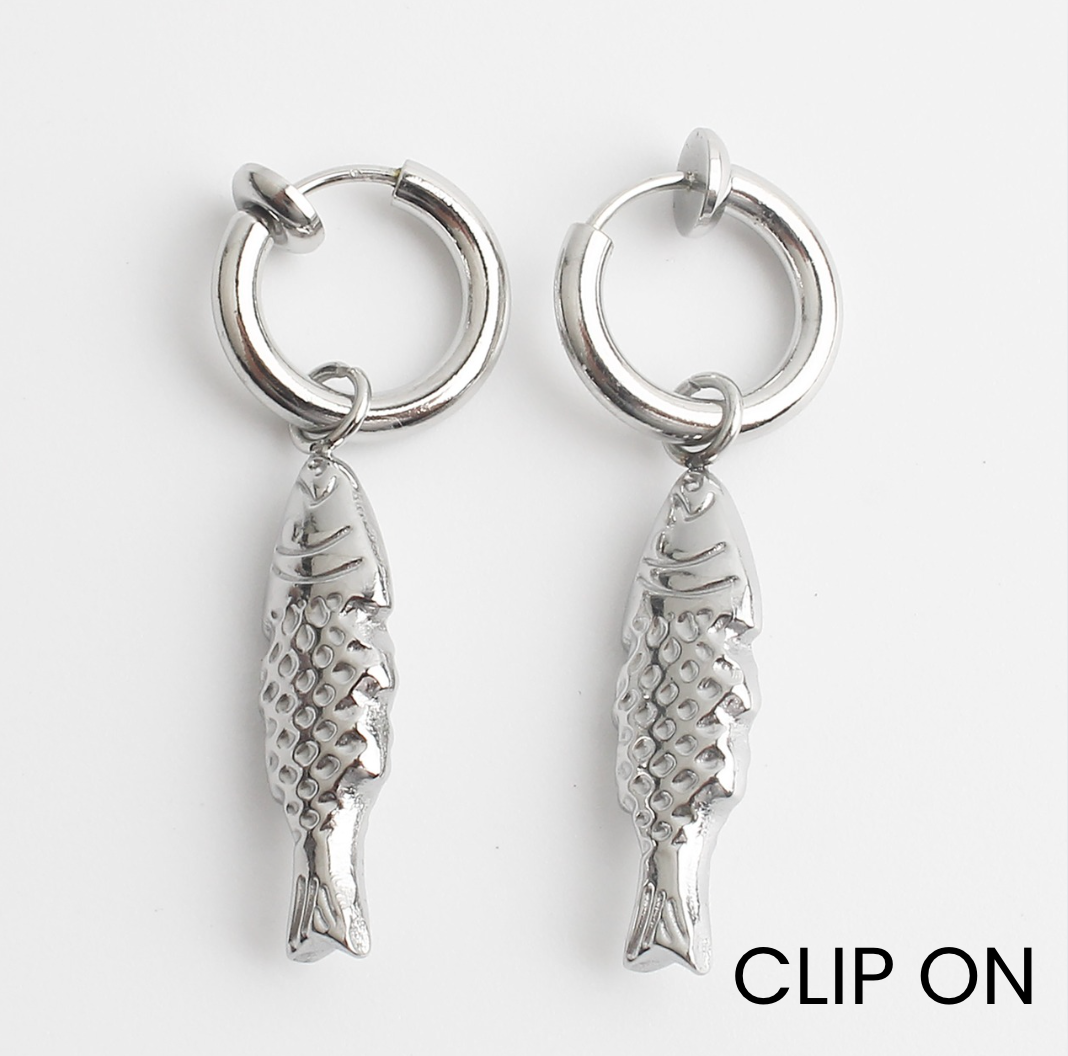 Fishy - Pendientes - Acero inoxidable