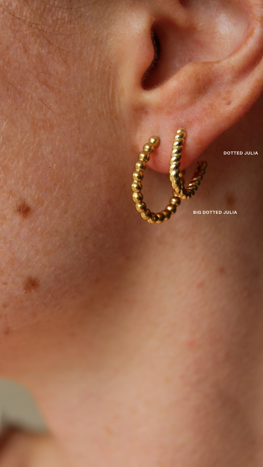 Big Dotted Julia - Pendientes - Acero inoxidable