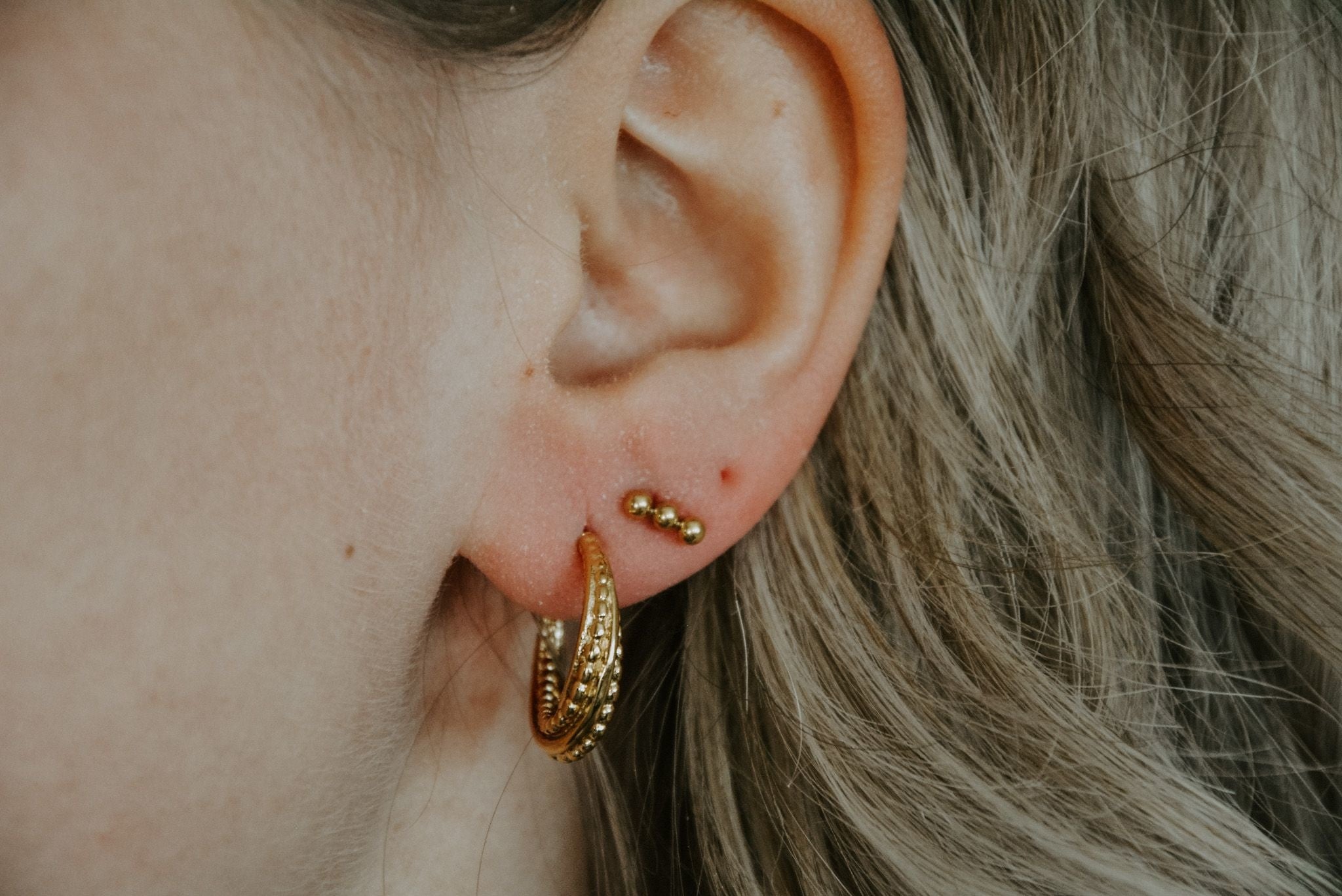 3 Dots - Studs - Earrings - Stainless Steel