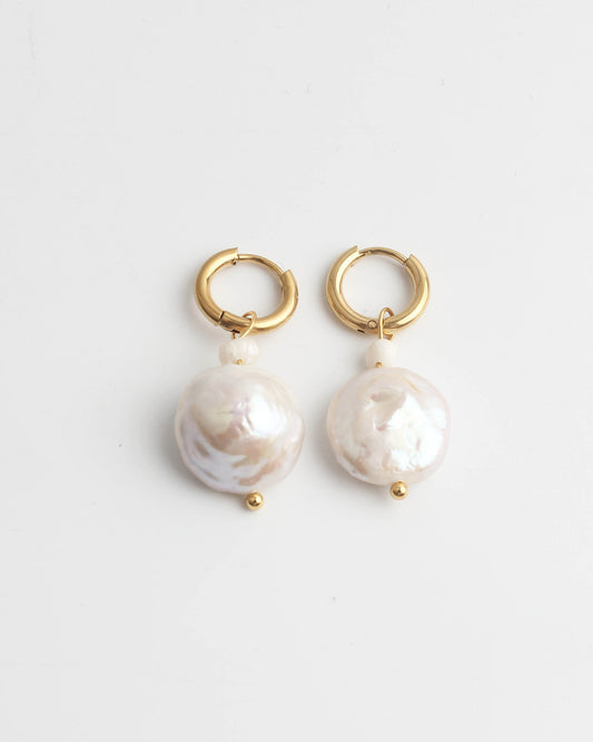 Thalia - Earrings - Pearl - Stainless Steel