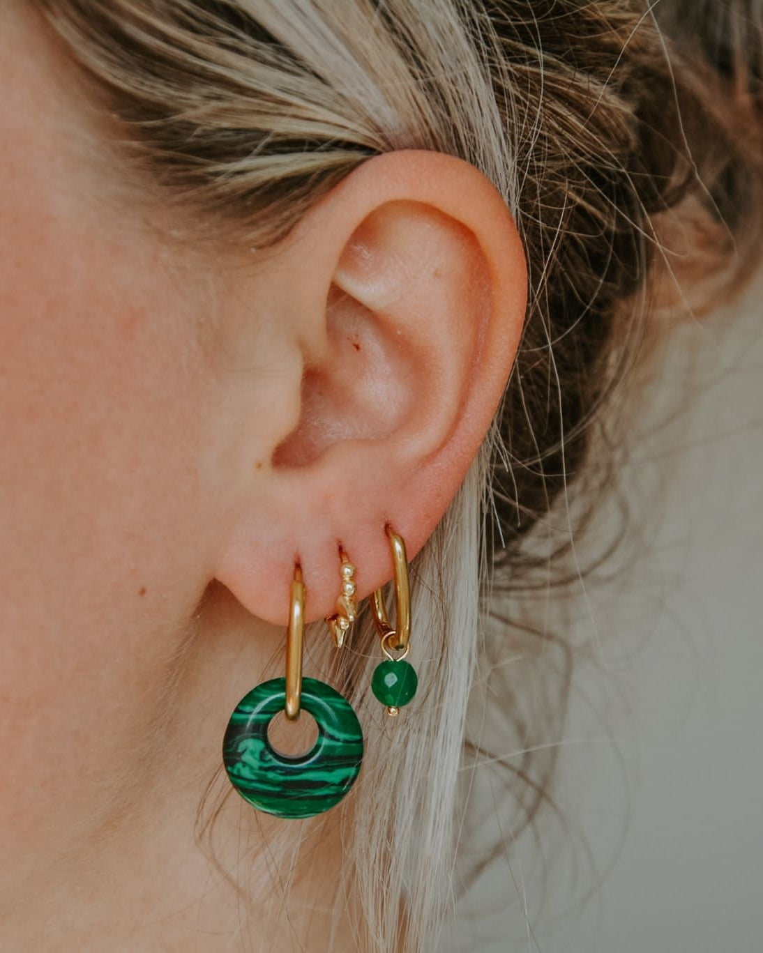 Tirza - Oorbellen - Natuursteen - Stainless Steel